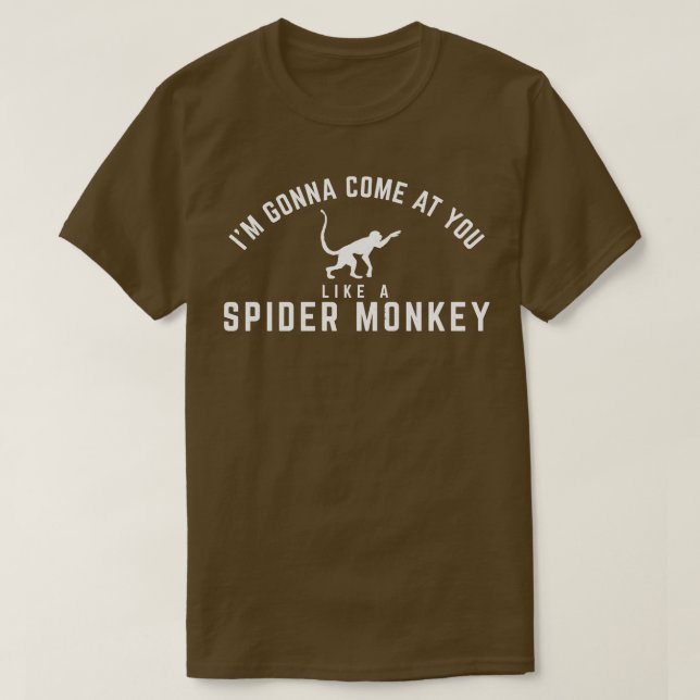 Camiseta Eu vou te encontrar como um Macaco-Aranha (Frente do Design)
