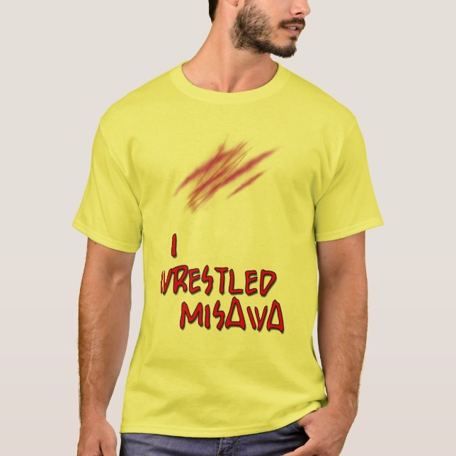 Camiseta Eu Wrestled Misawa (Frente)