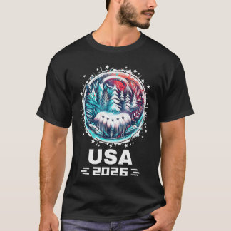 Camiseta EUA 2026 Vá Estados Unidos Esporte de Inverno EUAe
