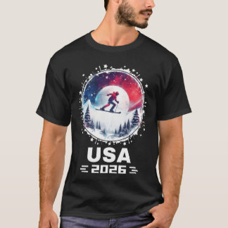 Camiseta EUA 2026 Vá Unidos EUA Esportes de Inverno EUAequi