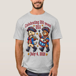 Camiseta EUA 250º Aniversário de Souvenir - Uniforme Patrió