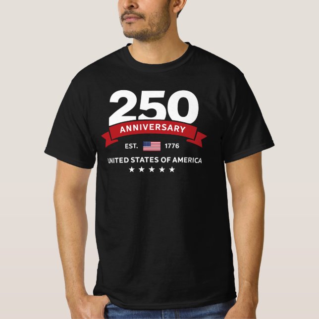 Camiseta EUA 250º Aniversário Desde 1776 (Frente)