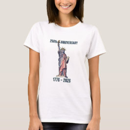 Camiseta EUA 250º Aniversário Estátua da Liberdade 1776-202