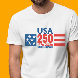 Camiseta EUA 250 - 250º Aniversário da América - Listras Es