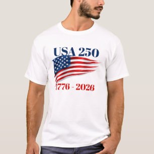 Camiseta EUA 250 Anos de Independência 1776 2026