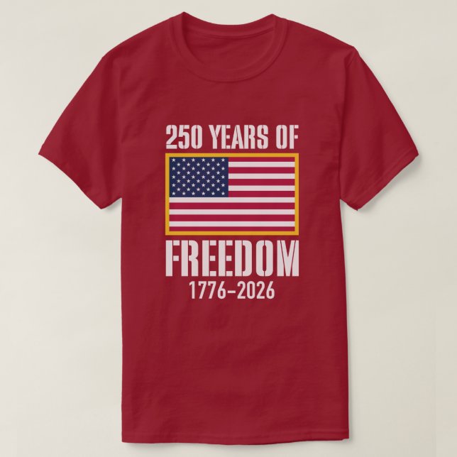 Camiseta EUA 250 Anos de Liberdade (Frente do Design)