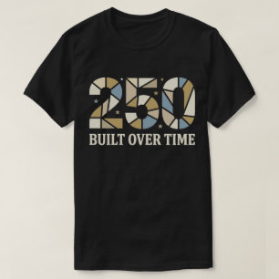 Camiseta EUA 250 Construído ao Longo do Tempo Vintage Patri