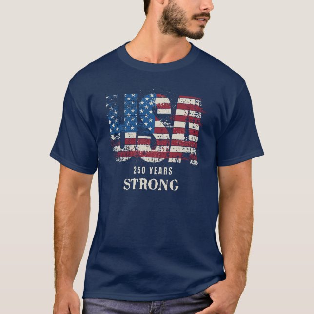 Camiseta EUA 250 Forte (Frente)