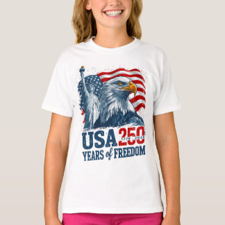 Camiseta EUA 250 Semiquincentenário da América Liberdade & 