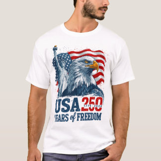 Camiseta EUA 250 Semiquincentenário da América Liberdade & 