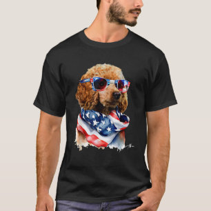 Camiseta EUA, 4 de julho de 2010, Patrotic Funny Cute Poodl