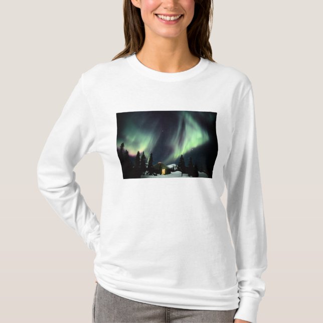 Camiseta EUA, Alasca, Chena Hot Springs. Aurora (Frente)