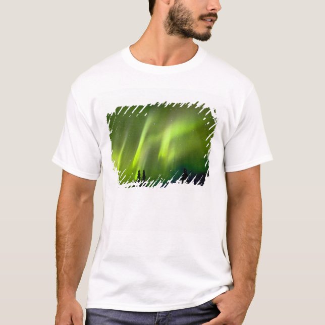 Camiseta EUA, Alasca, Chena Hot Springs. Aurora 3 (Frente)