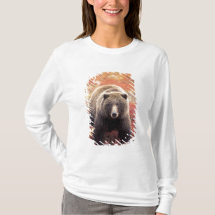 Camiseta EUA, Alasca, Parque Nacional Denali, Urso Pardo fê