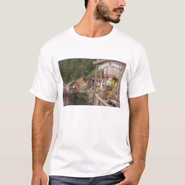 Camiseta EUA, Alaska, Ketchikan, Creek Street, centro (Frente)