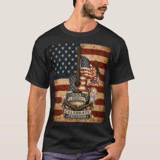 Camiseta EUA América 250º Aniversário Vintage Patriótico