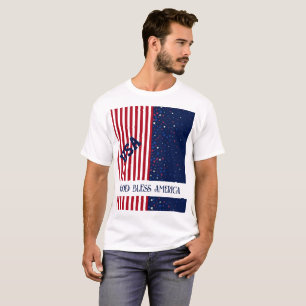 Camiseta EUA América Deus abençoe Patriótica 4 de julho