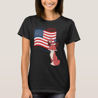 Camiseta EUA América Doce animais de liberdade terrestre
