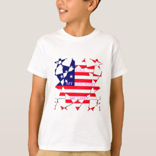 Camiseta EUA, Amor com Espírito Estrelado: Meu País do Amor