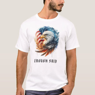 Camiseta *~* EUA AP16 Circular American Flag Bald EAGLE