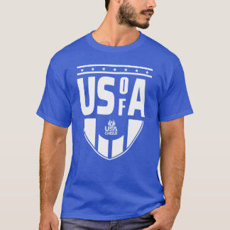 Camiseta EUA aplaudem Royal Blue USA de uma ventoinha