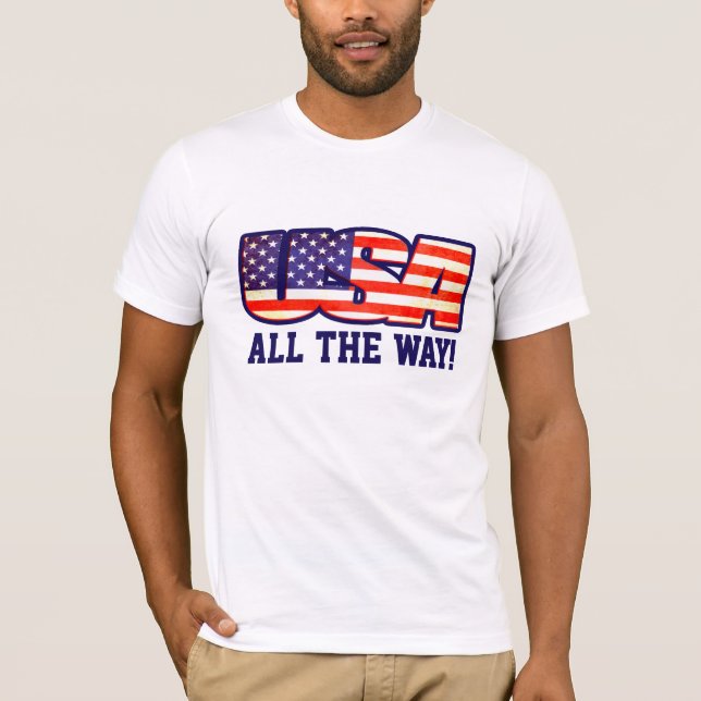 Camiseta EUA até o fim! ou suas palavras sinalizam t-shirt  (Frente)