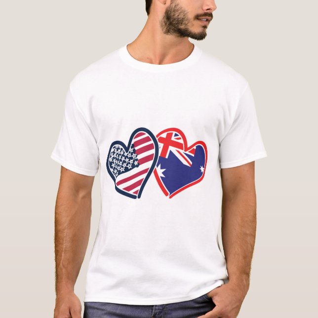 Camiseta EUA — Austrália — Amor (Frente)