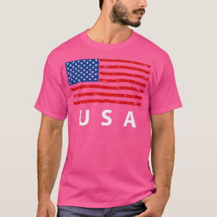Camiseta EUA Bandeira 4 de julho American Red White Blue St