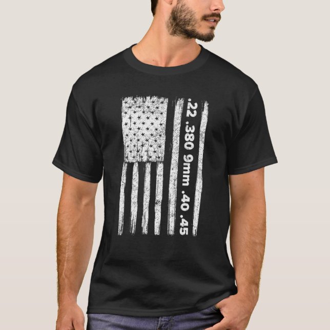 Camiseta EUA Bandeira 4 De Julho, American Red White Stripe (Frente)
