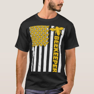 Camiseta EUA Bandeira Abelhas apícolas Mulheres Homens