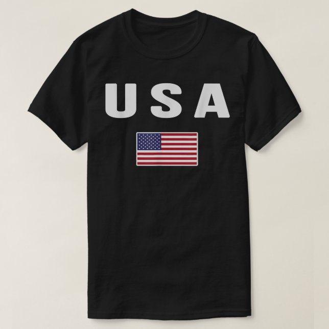 Camiseta EUA Bandeira Americana América EUA Estados Unidos  (Frente do Design)