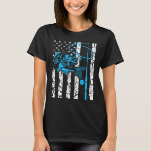 Camiseta Eua Bandeira Americana Pesca De Arco Pesca De Arco