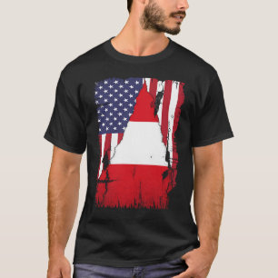Camiseta EUA Bandeira do Peru aflita orgulho peruano