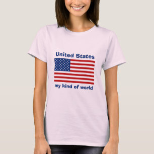 Camiseta EUA Bandeira + Mapa + Texto
