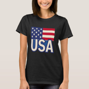 Camiseta EUA Bandeira Patriótica Americana Para Homens Meni