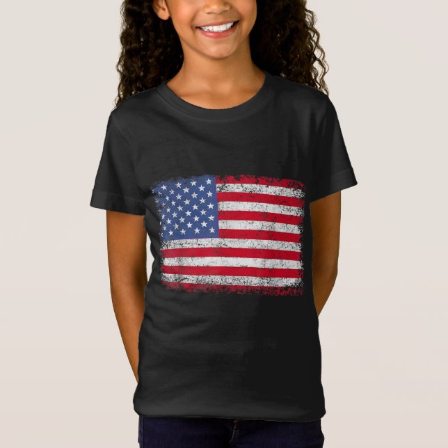 Camiseta EUA Bandeira Patriótica Americana Para Homens Meni (Frente)