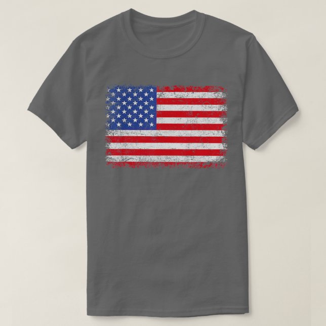 Camiseta EUA Bandeira Patriótica Americana Para Homens Meni (Frente do Design)