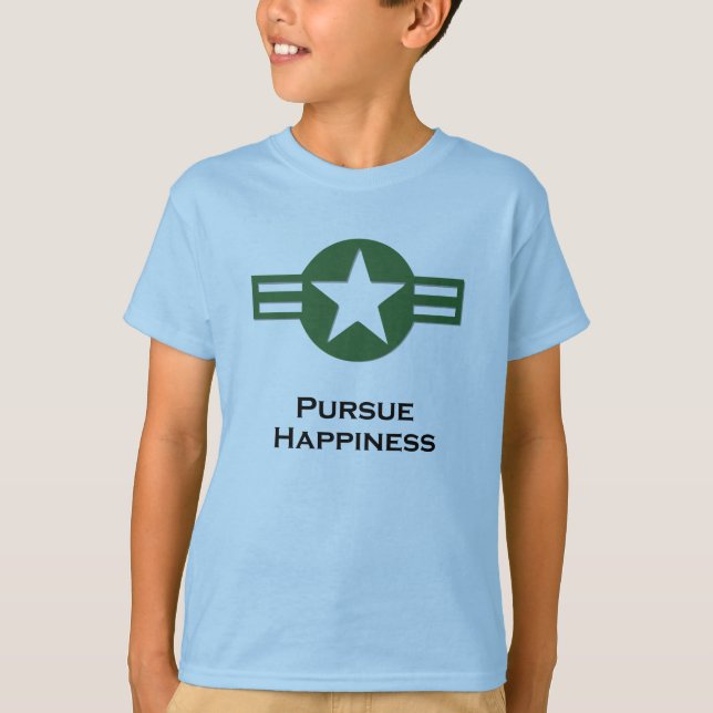 Camiseta EUA buscam o verde da felicidade (Frente)