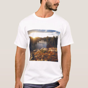 Camiseta EUA, Califórnia, Montanhas Sierra Nevada. Pôr do s
