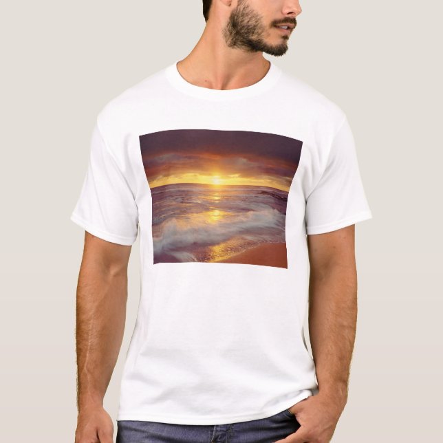 Camiseta EUA, Califórnia, San Diego. Praia de Sunset Cliffs (Frente)