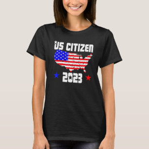 Camiseta EUA CIDADÃO 2023 Mapa Americano Bandeira Cidadã Am