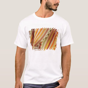 Camiseta EUA. Close-up de macarrão arco-íris seco.