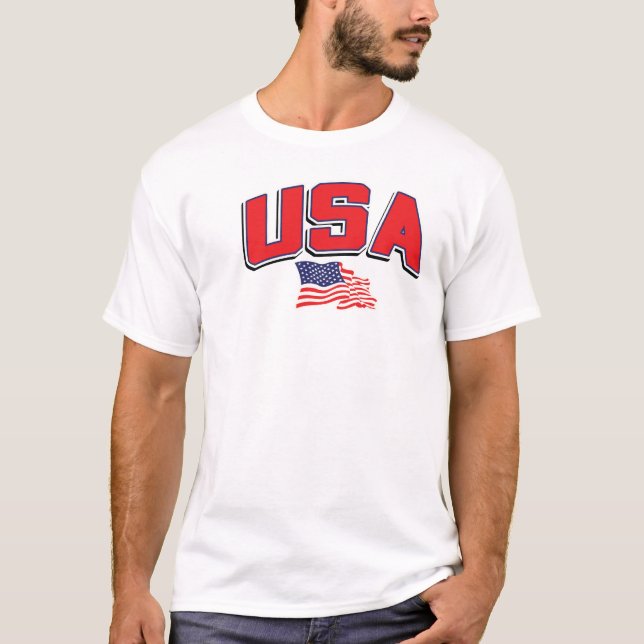 Camiseta EUA com bandeira americana (Frente)