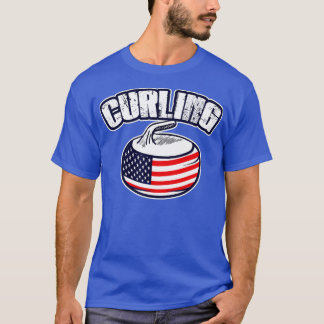 Camiseta EUA Curling American Flag Curler
