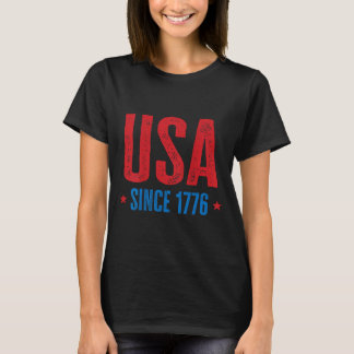 Camiseta EUA Desde 1776 Dia da Independência Patriótico Vin