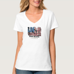 Camiseta EUA Deus Abençoe a América