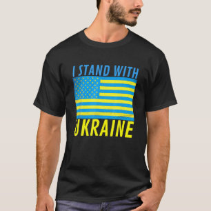 Camiseta Eua E Americanos Veteranos Defendem A Ucrânia - Uk