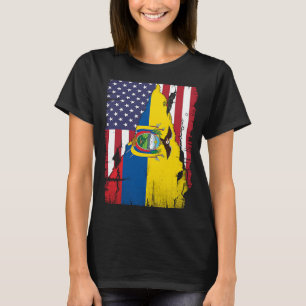 Camiseta EUA Equador: Sinalizador desapontado Orgulho Equat