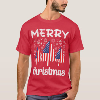 Camiseta EUA Feliz Natal Firmes Festa de Natal