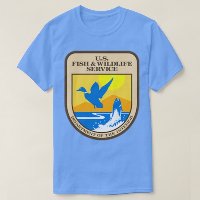 Camiseta Eua Fish amp Wildlife Service Wild Game Fish Hun (Frente do Design)